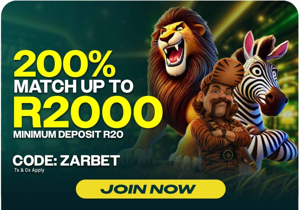 ZARbet.co.za sign up bonus offer