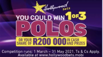 HollywoodBets soccer promotion - win one of three polo vivo cars