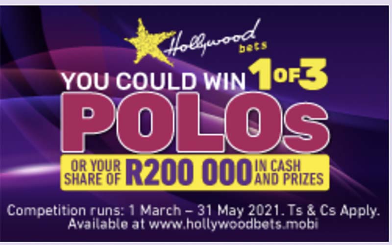 HollywoodBets soccer promotion - win one of three polo vivo cars